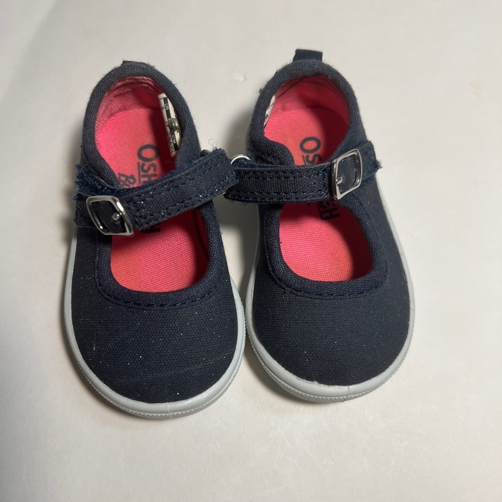 OshKosh B'gosh Navy and Pink Kids Slippers